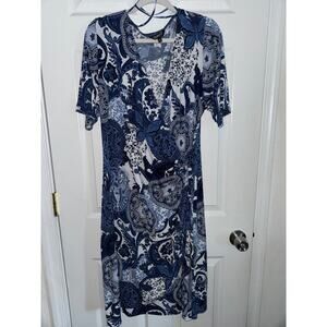 Glamour Blue Paisley Dress Size 20W